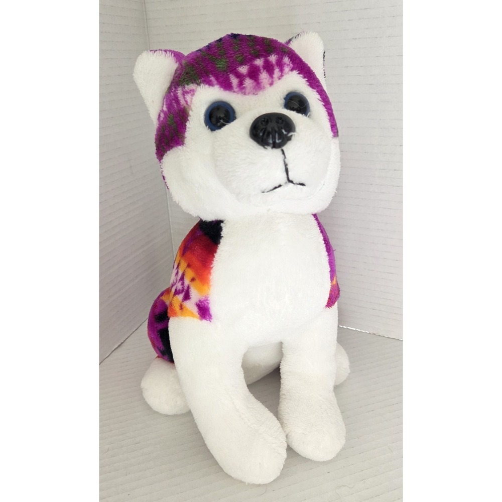 Western Trading Blankets Southwest Aztec Print Husky Dog Wolf Plush Soft‎